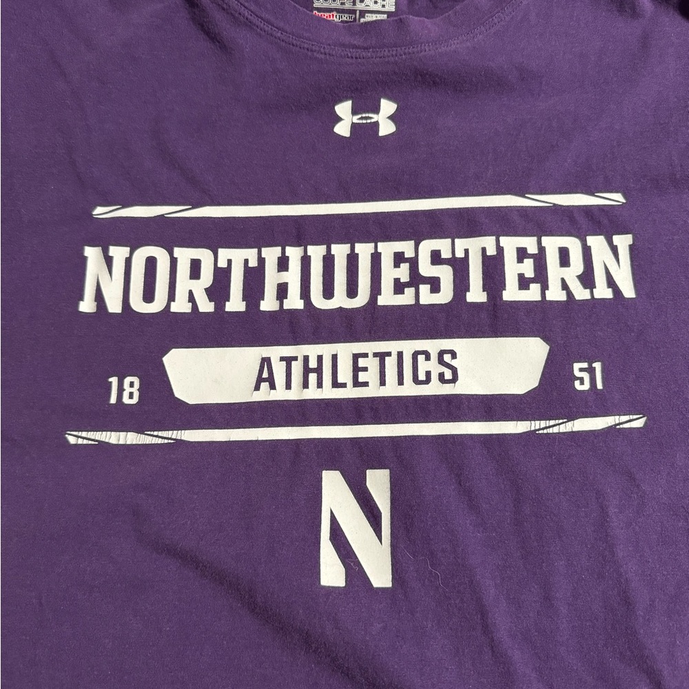 Northwestern team issued Under Armour tshirt men’s XXL loose fit heatgear